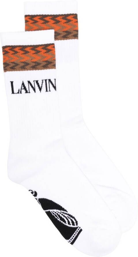 Lanvin Sokken met logoprint Wit