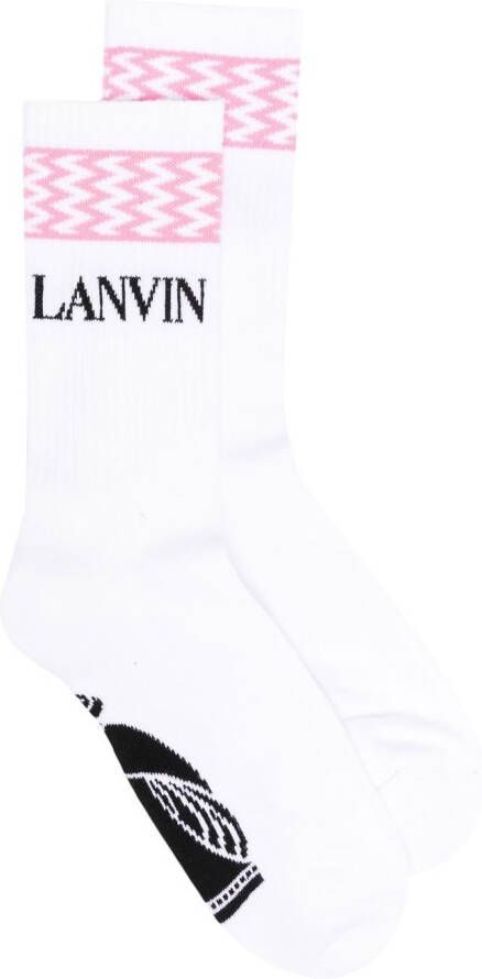 Lanvin Sokken met logoprint Wit