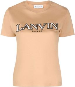 Lanvin T-shirt met logoprint Beige