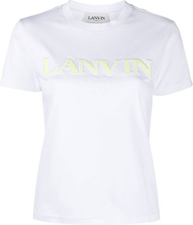 Lanvin T-shirt met logoprint Wit