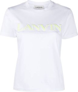Lanvin T-shirt met logoprint Wit