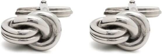 Lanvin Manchetknopen met geknoopt detail Zilver