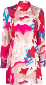 Lanvin Mini-jurk met abstracte print Roze