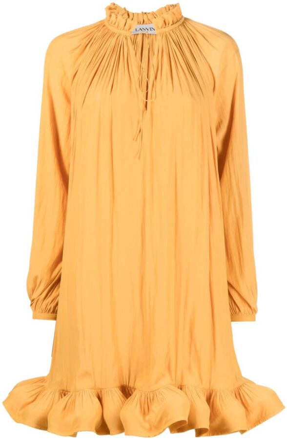 Lanvin Mini-jurk met ruches Oranje