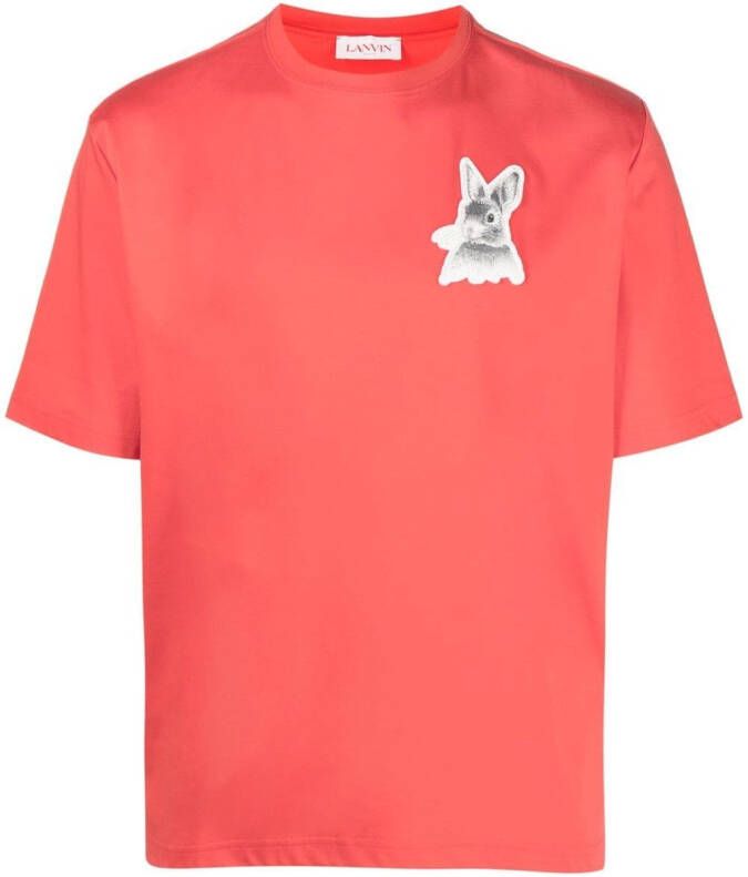 Lanvin T-shirt met print Rood