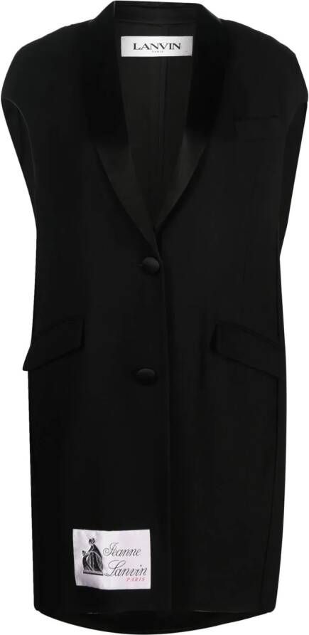 Lanvin Mouwloze blazer Zwart