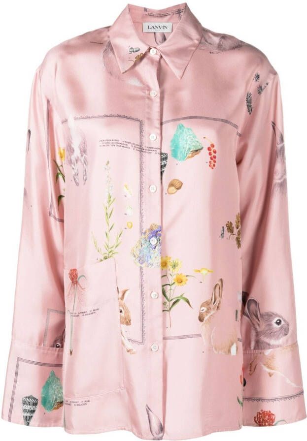 Lanvin Zijden blouse Roze