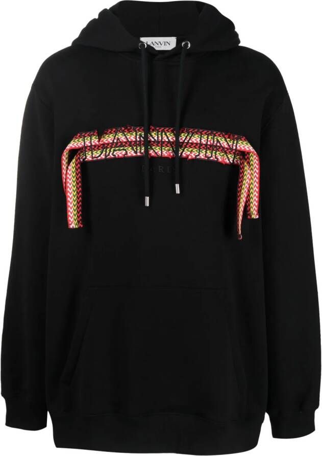 Lanvin Oversized hoodie Zwart