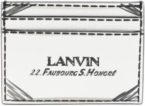 Lanvin Pasjeshouder met print Wit