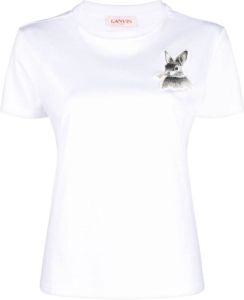 Lanvin T-shirt met patch Wit