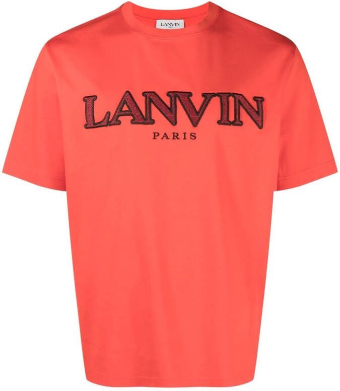 Lanvin T-shirt met logo Rood