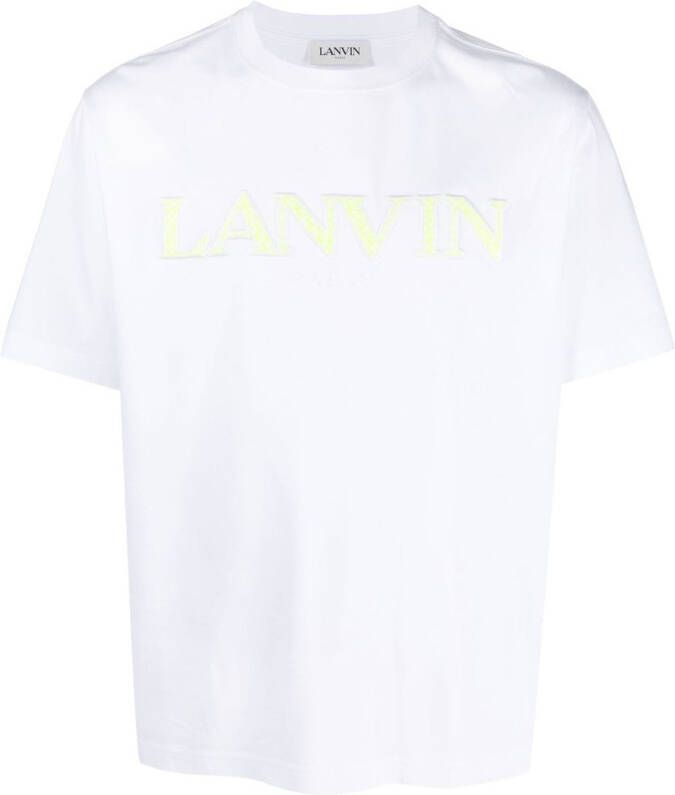 Lanvin T-shirt met logo Wit