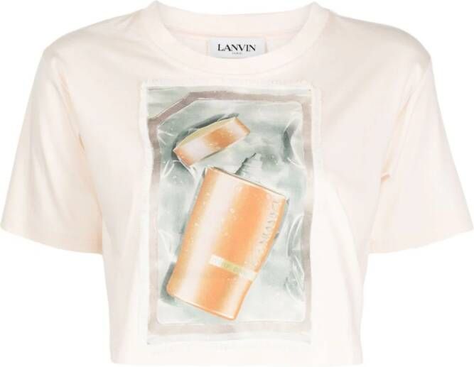 Lanvin Cropped T-shirt Roze