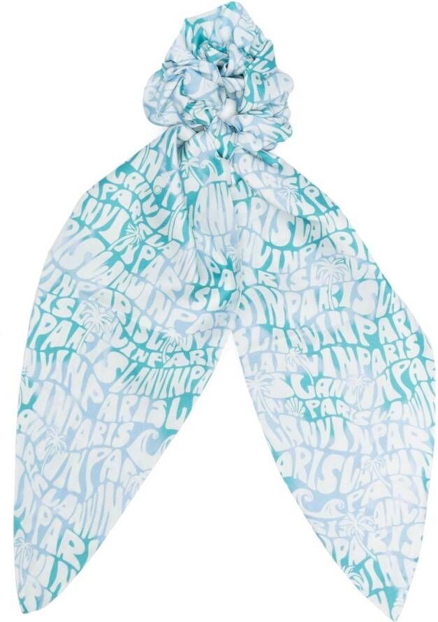 Lanvin Scrunchie met logoprint Blauw
