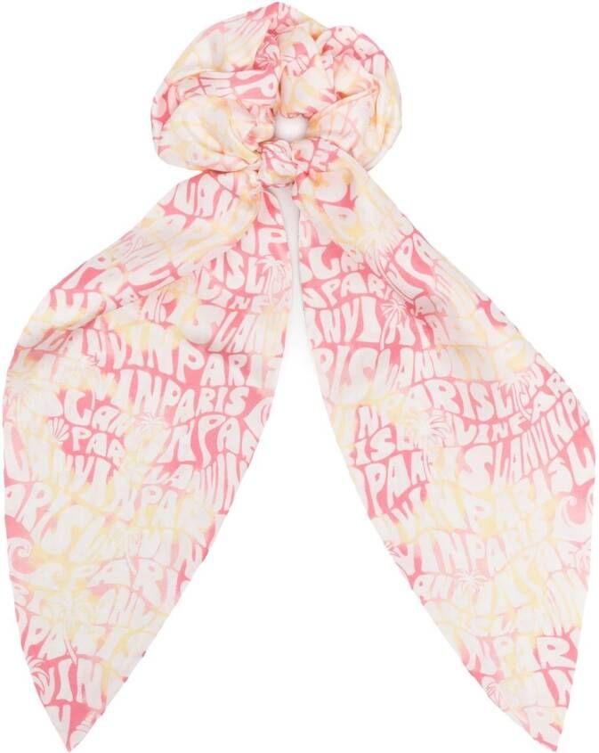 Lanvin scrunchie met logoprint Roze