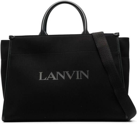 Lanvin Shopper met logoprint Zwart