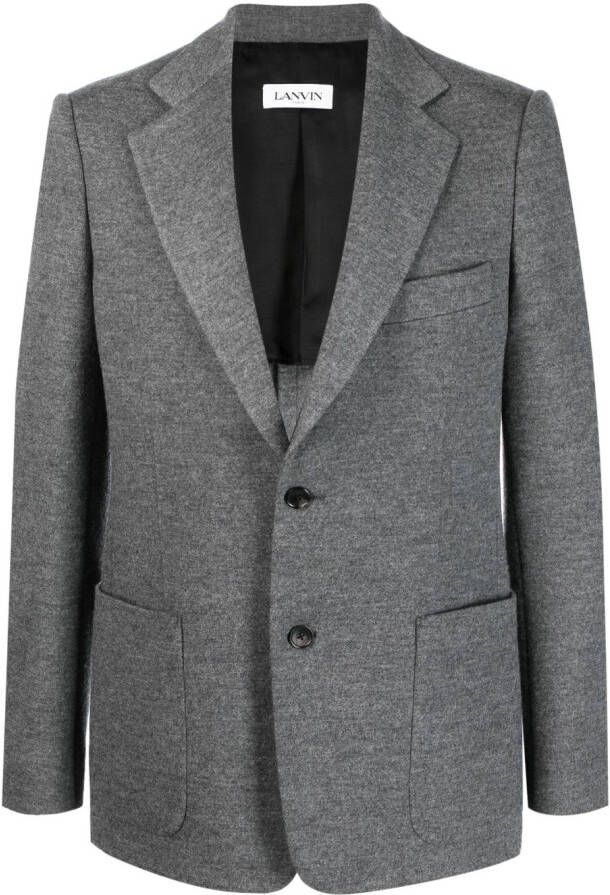 Lanvin Colbert met enkele rij knopen Grijs