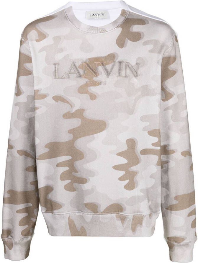 Lanvin Sweater met camouflageprint Beige