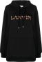 Lanvin logo-embroidered hoodie Zwart - Thumbnail 1