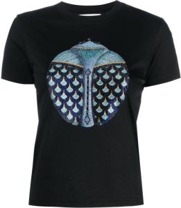 Lanvin T-shirt met borduurwerk Zwart