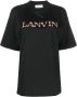 Lanvin T-shirt met geborduurd log Zwart - Thumbnail 1