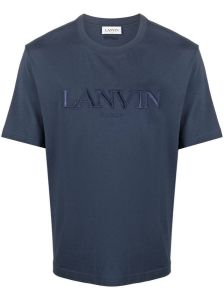 Lanvin T-shirt met geborduurd logo Blauw
