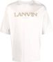 Lanvin T-shirt met geborduurd logo Grijs - Thumbnail 1