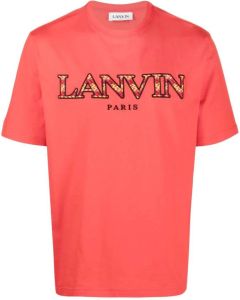 Lanvin T-shirt met geborduurd logo Rood