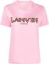 Lanvin T-shirt met geborduurd logo Roze - Thumbnail 1