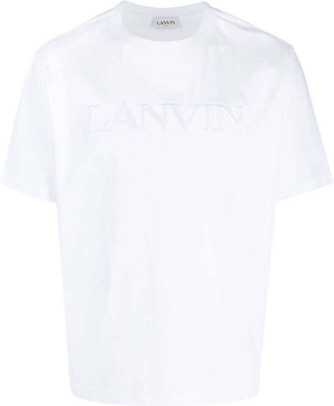 Lanvin T-shirt met geborduurd logo Wit