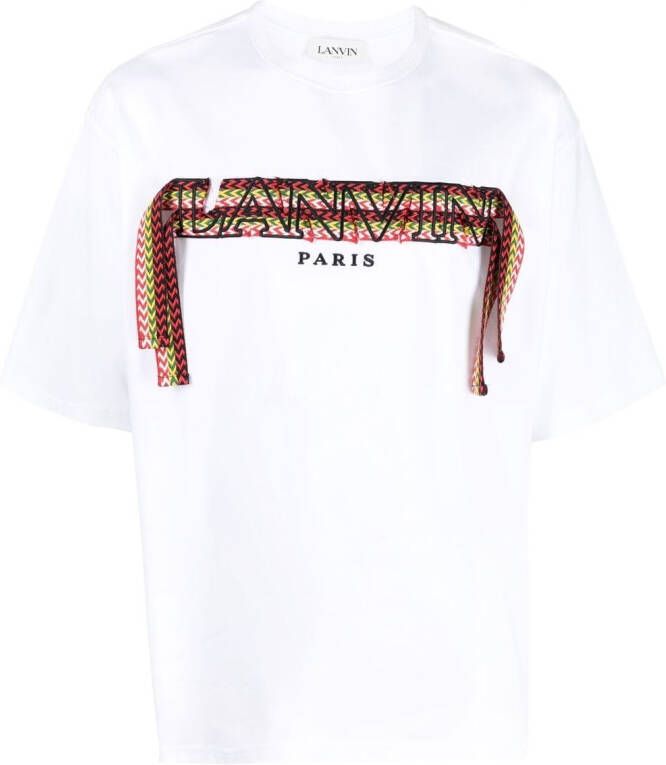 Lanvin T-shirt met geborduurd logo Wit