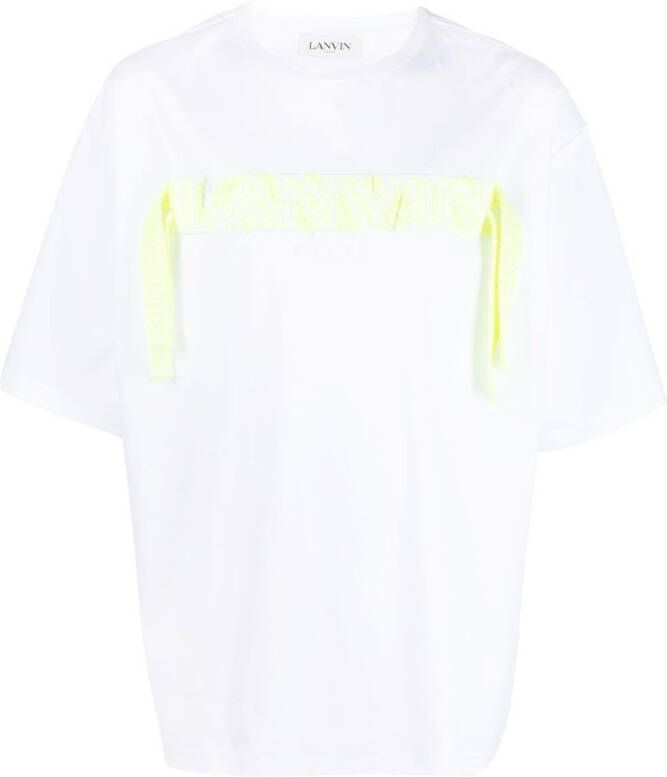 Lanvin T-shirt met geborduurd logo Wit