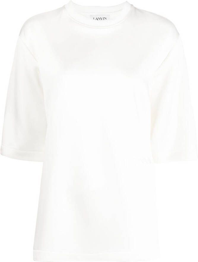 Lanvin T-shirt met geborduurd logo Wit