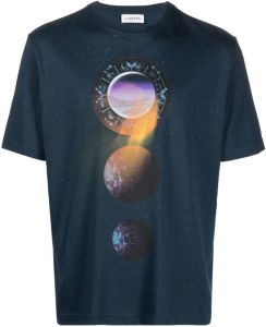 Lanvin T-shirt met grafische print Blauw