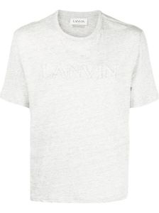 Lanvin T-shirt met logo-reliëf Grijs