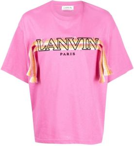 Lanvin T-shirt met logo Roze
