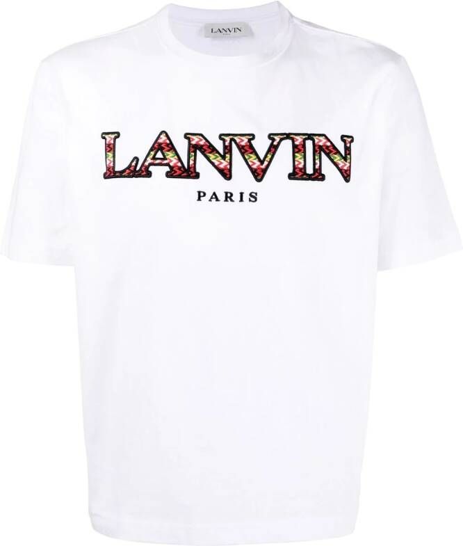 Lanvin T-shirt met logo Wit