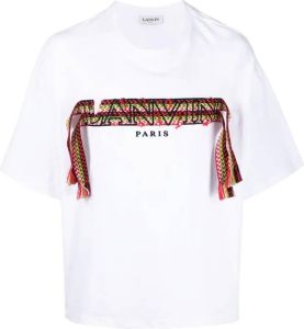 Lanvin T-shirt met logo Wit