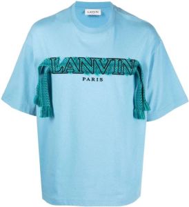 Lanvin T-shirt met logoband Roze