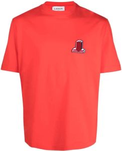 Lanvin T-shirt met logopatch Rood
