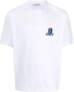 Lanvin T-shirt met logopatch Wit