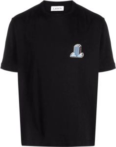Lanvin T-shirt met logopatch Zwart