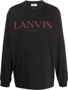 Lanvin T-shirt met logoprint Zwart