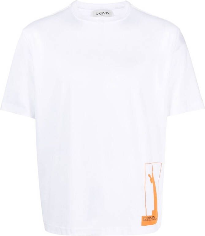 Lanvin T-shirt met print Wit