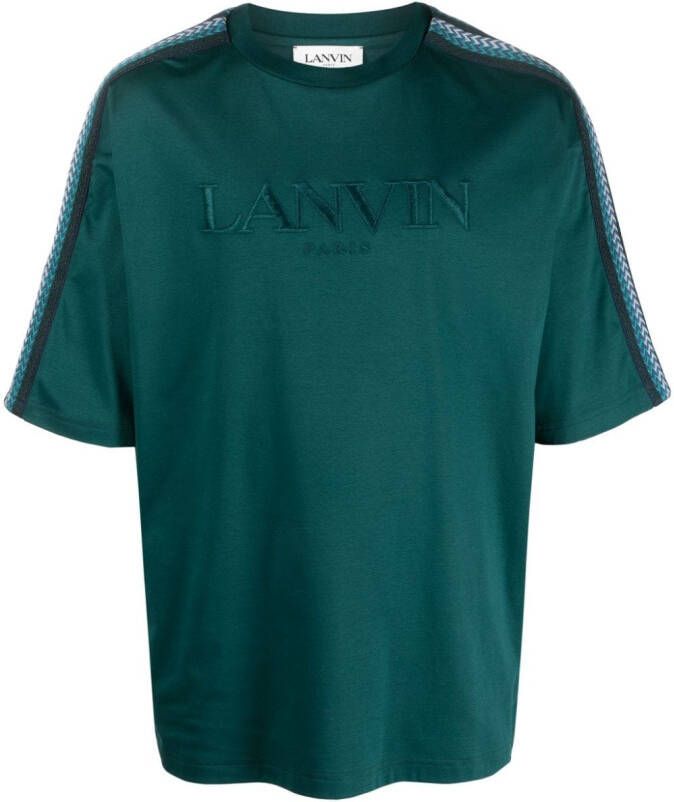 Lanvin T-shirt verfraaid met kant Groen