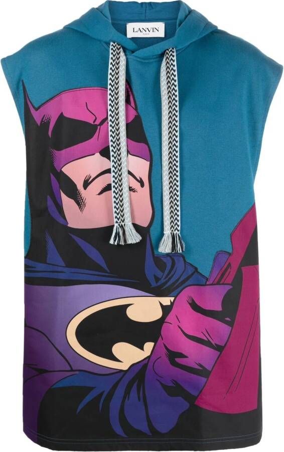 Lanvin x Batman hoodie met print Blauw
