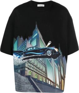 Lanvin x Batman T-shirt met print Zwart