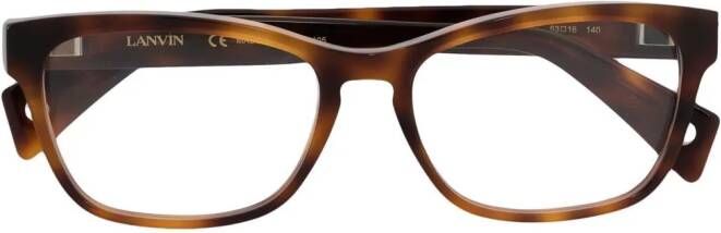 Lanvin Zonnebril met schildpadschild design Bruin