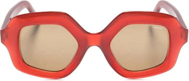 Lapima Cecilia onnebril met oversized montuur Rood