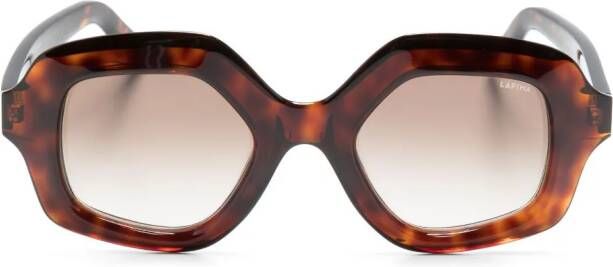 Lapima Cecilia zonnebril met schildpadschild design Bruin